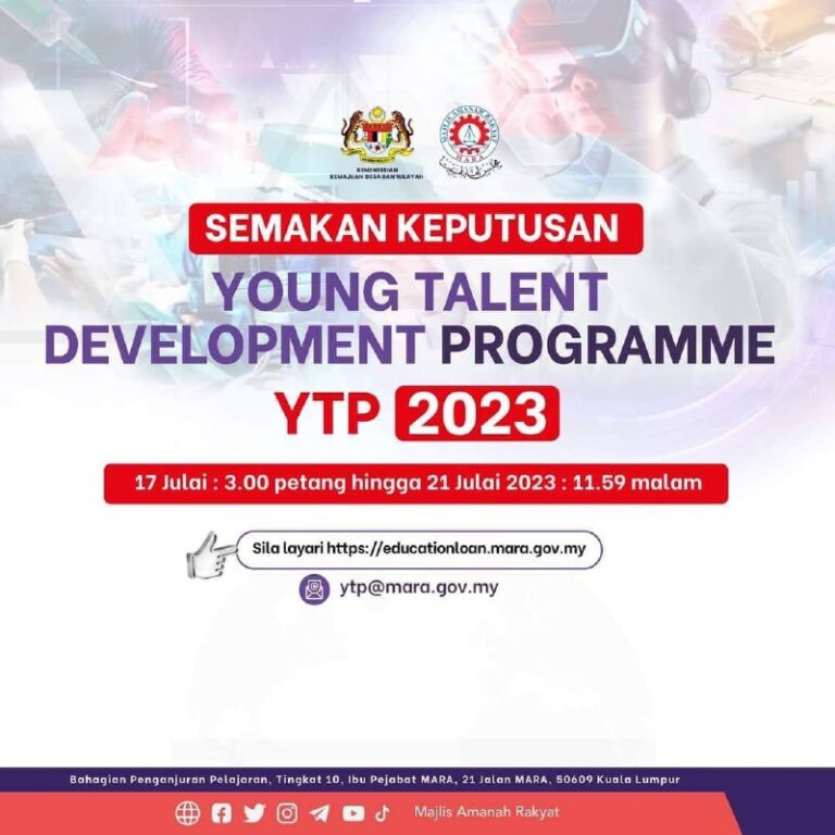 YTP MARA 2023 Program Pembangunan Bakat Muda (YTP) Semakan